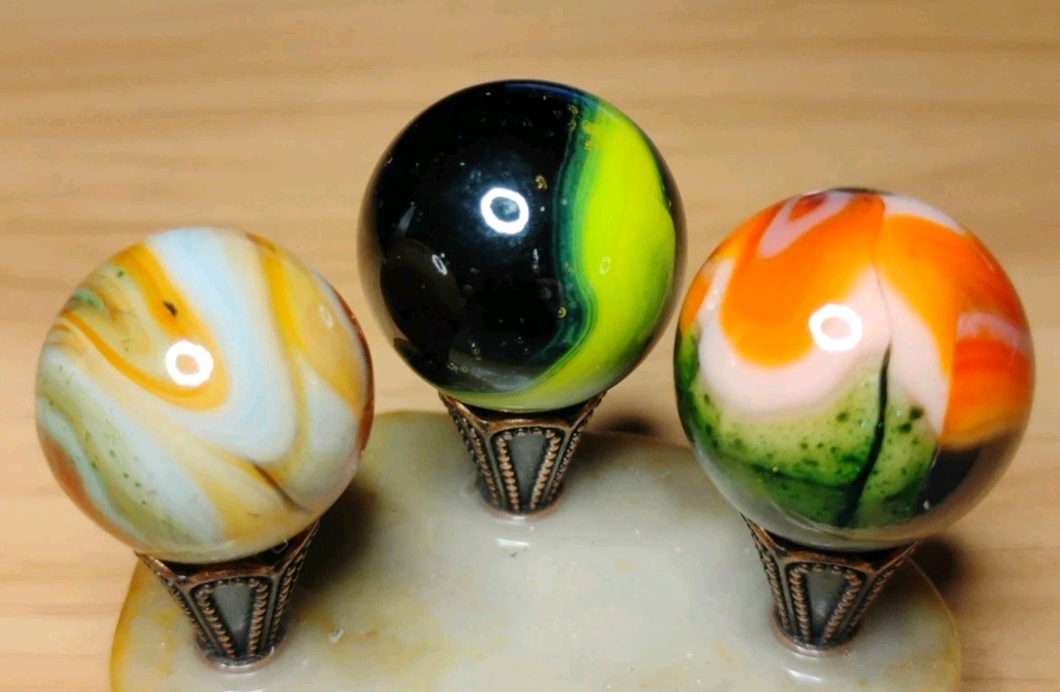 .74″-.68″ JABO/D.A.S. MARBLES LOT 🔥 AV. -SWIRL TOYS MINT-/NM