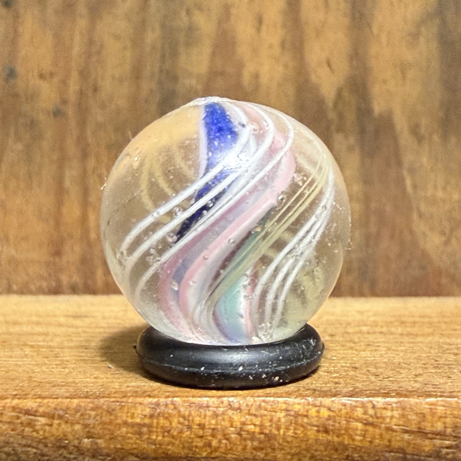 Antique Herman Handmade Solid Core Swirl Marble 17/32” Near Mint | 290