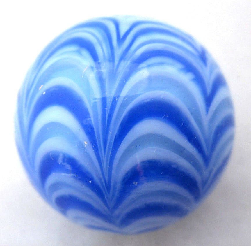 25mm BLUE RIALTO Handmade art glass pattern design Marbles ball Large 1″ SHOOTER