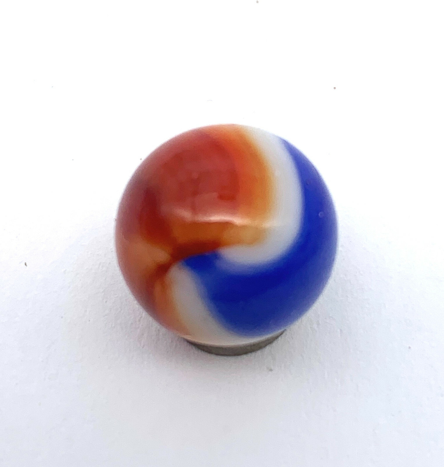 Pk of 10 “Patriot” 12mm PeeWee Glass Mega Marbles by Vacor 1/2 inch 1998-2004