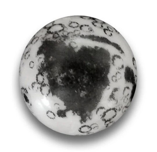 Moon Marble Iridescent Glass Pendant Keychain – 1 Inch (25mm)