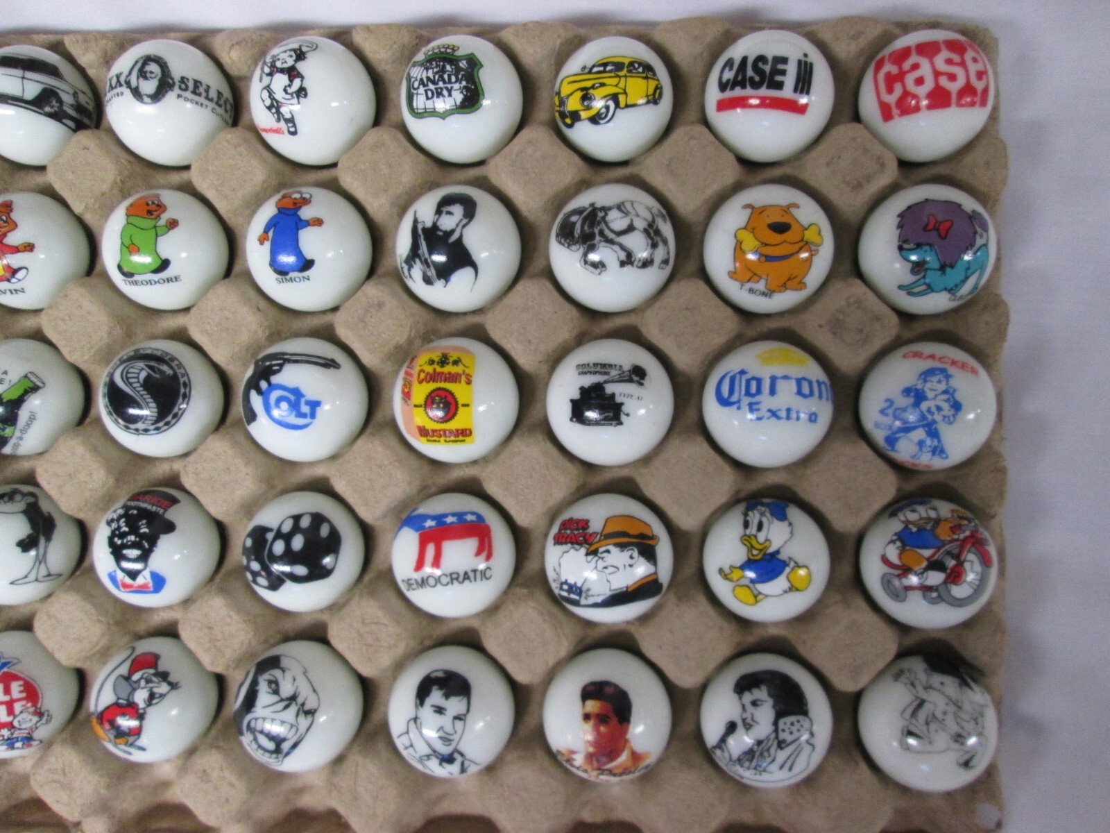 50 Advertising & Cartoon Logo 1 Inch Marbles Great For Collecting Resale lot #2