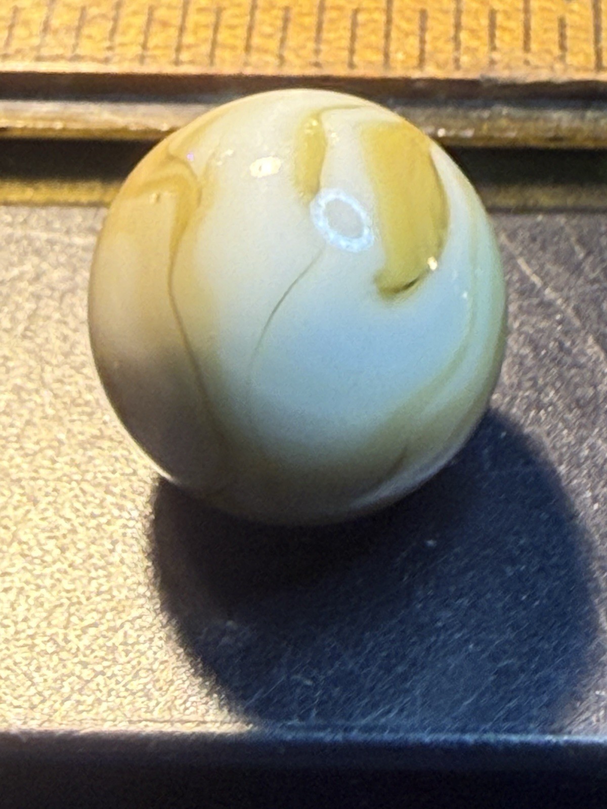 Ravenswood Butterscotch Swirl Old Vintage Marble White Tan Colors