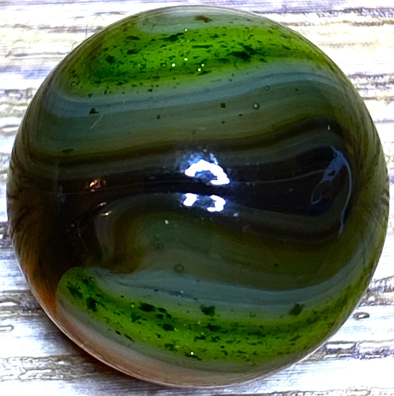 DAS/JABO WOW ! MOST WATERMELON LOOKING MARBL SWIRLED SHOOTER SIZE .75″ BOX03/239