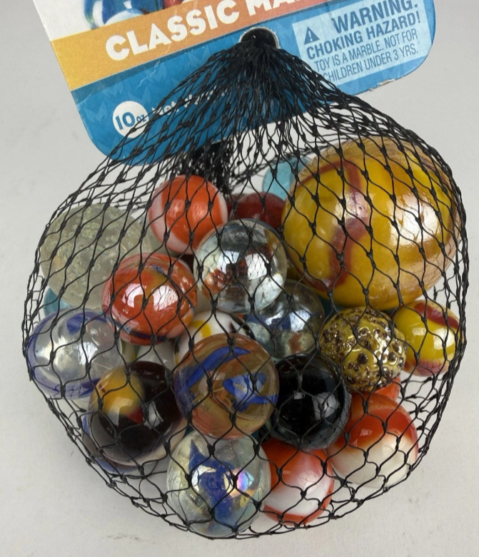 NEW Classic Marbles 10 oz Mega Marbles Vacor Net Bag Boulder Shooter