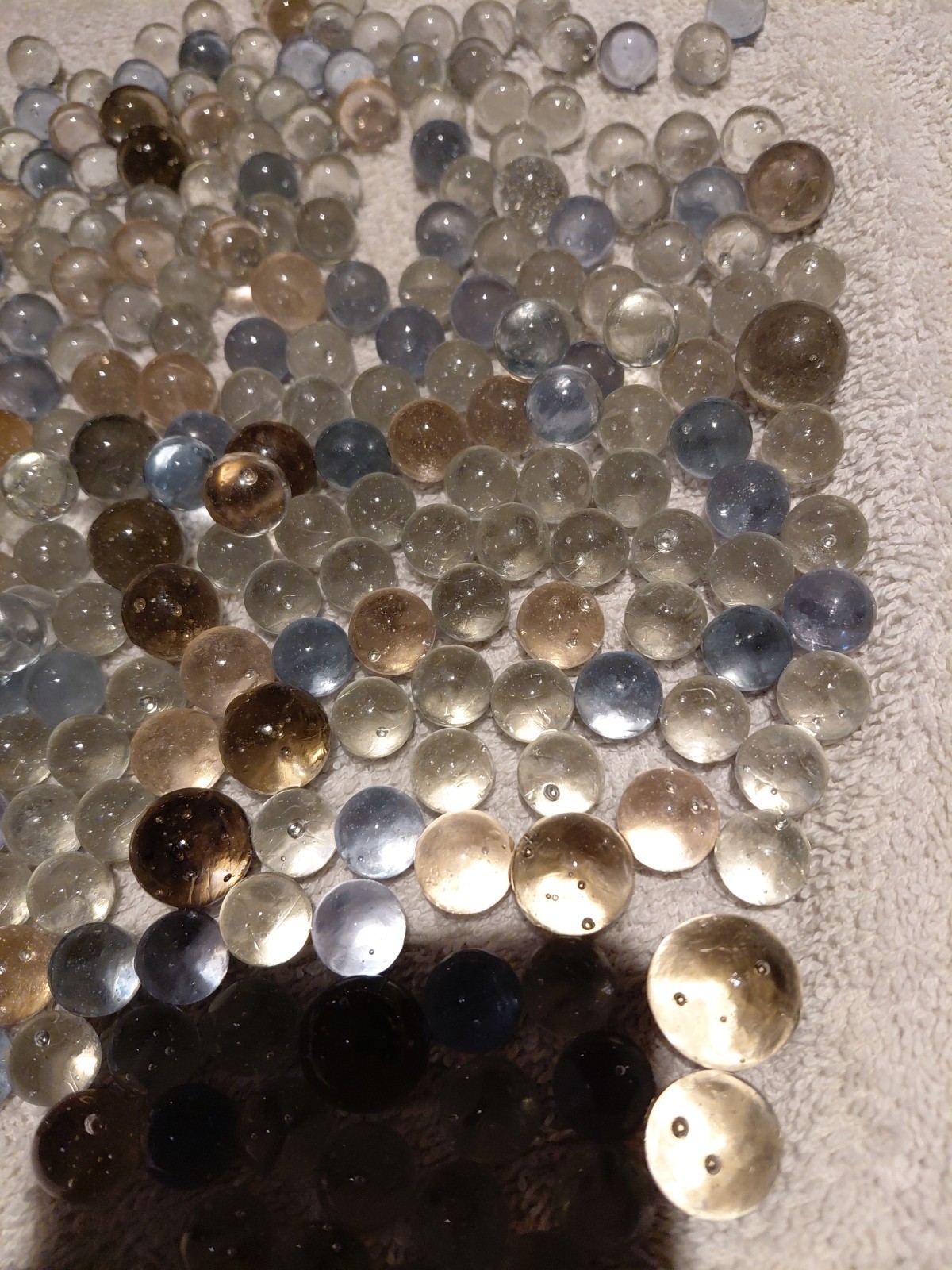 1.15 POUNDS CHAMPION 1/4″ (+or -) TRANSPARENT MARBLES $13.99 !! Exact Marbles