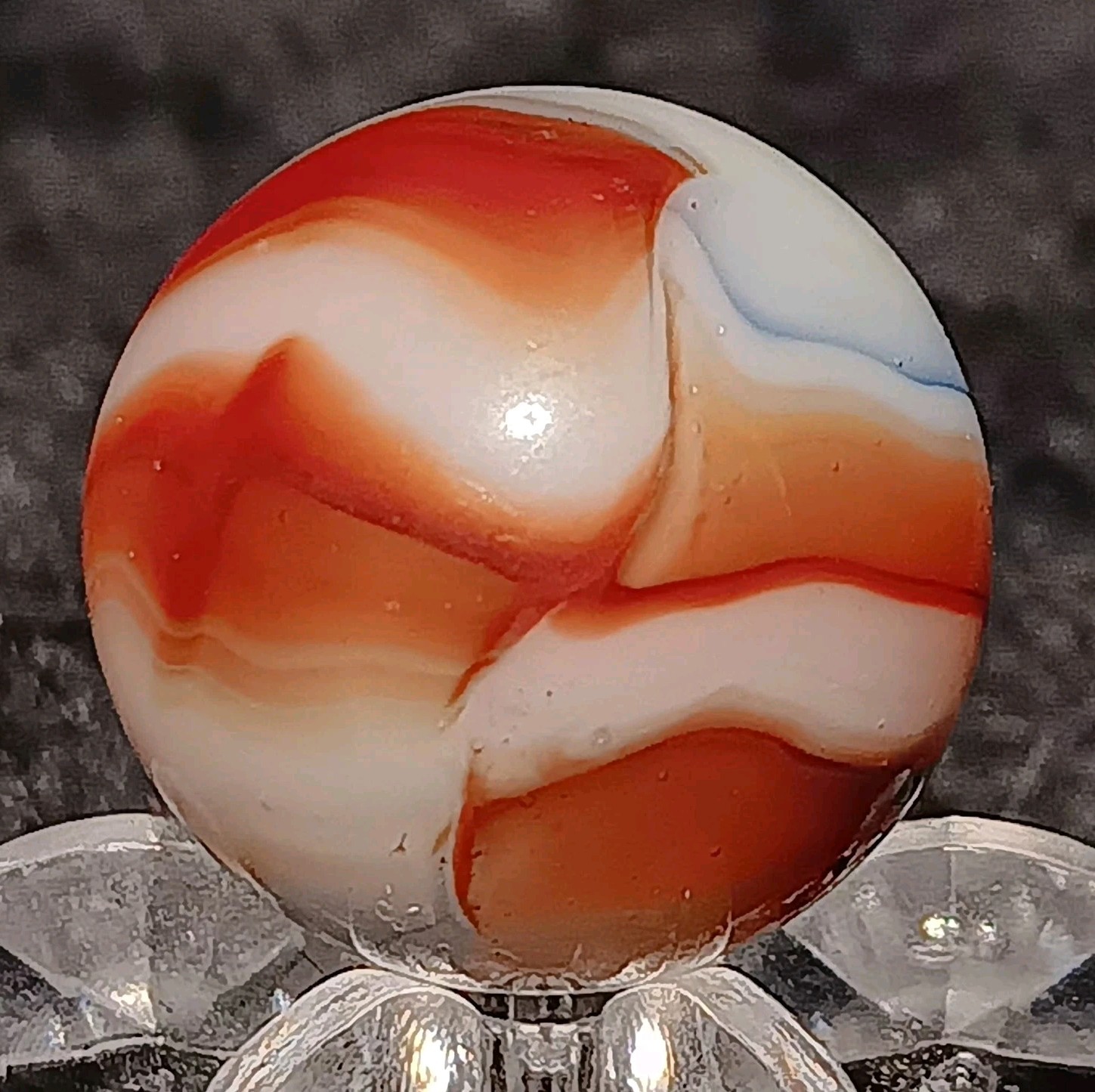 Vintage Peltier Glass NLR Liberty Marble. 5/8″ Mint. Unique Example
