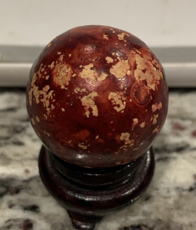 Rare Antique Red Bennington Handmade German Marble 25mm /.64
