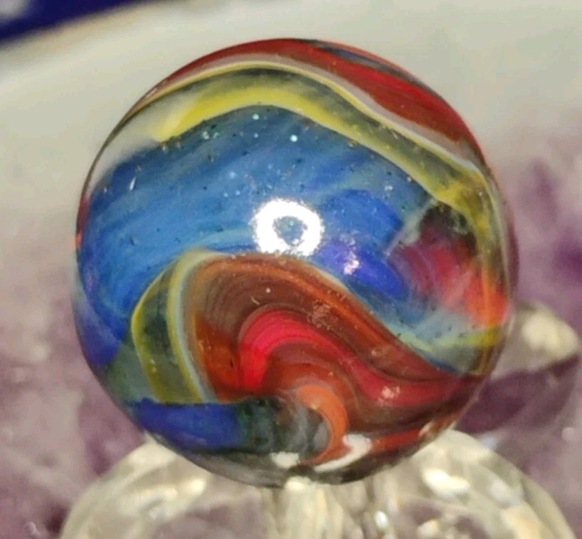 .73″ JABO/D.A.S. MARBLES💥GREEN AV. SWIRL TOYS NM+