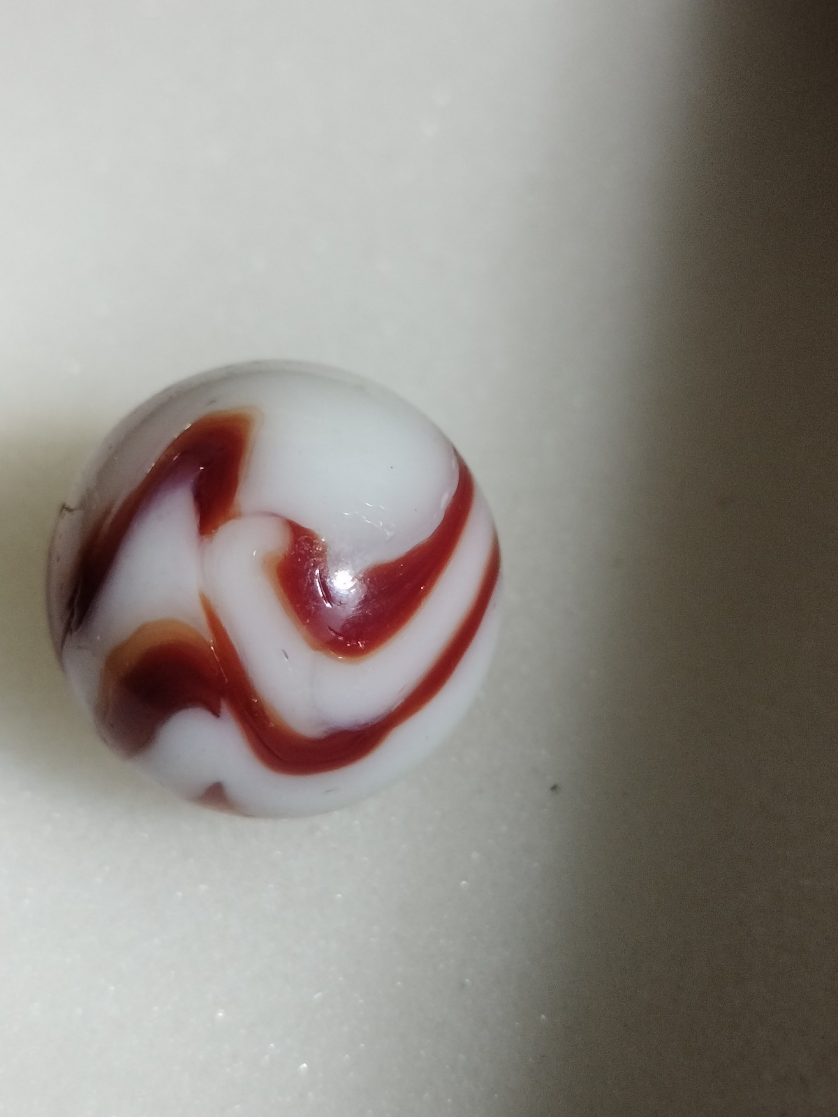 Peltier Red Zebra SHOOTER Marble 13/16 Inches NLR Miller Swirl