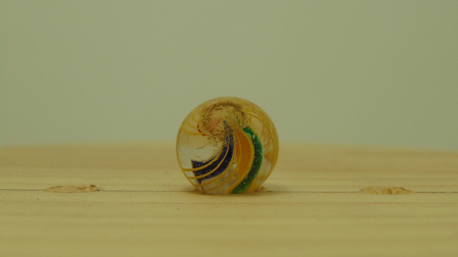 1/2 Divided Core German Marble Pee Wee MINT