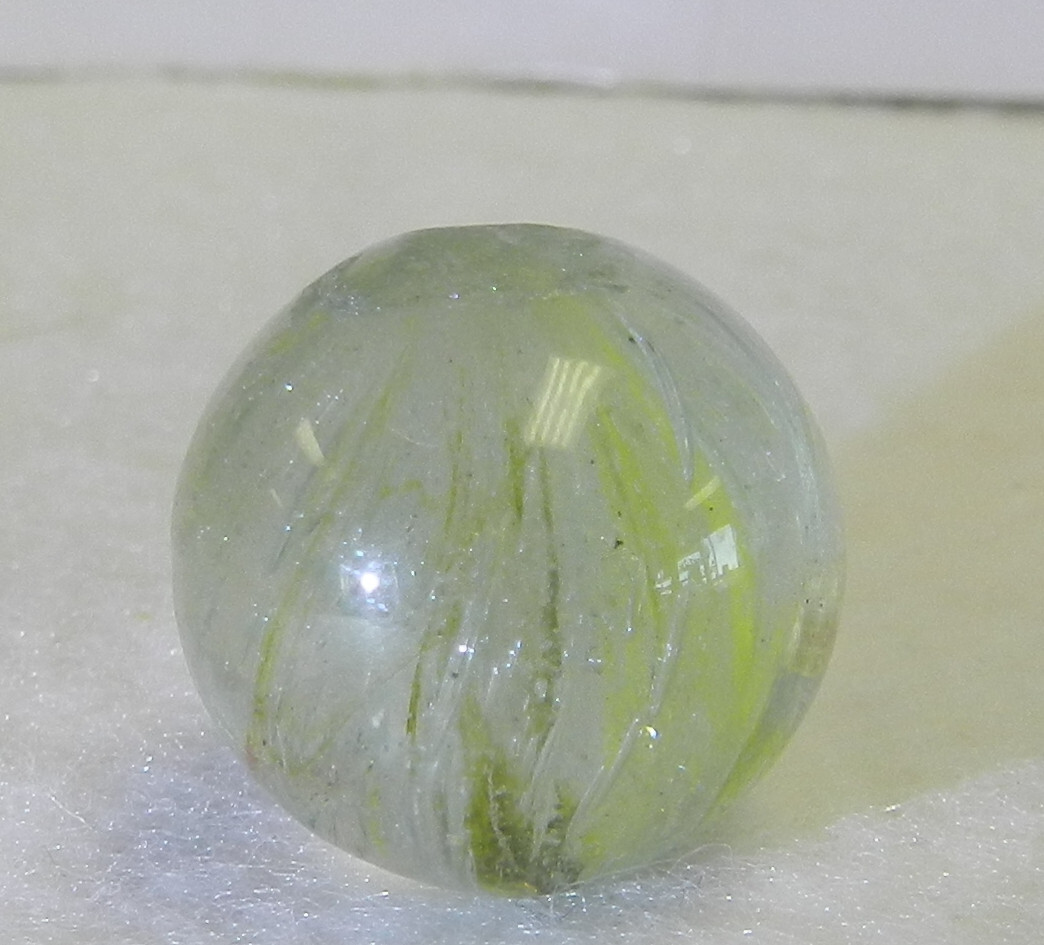 #19155m Unique End of Cane German Handmade Swirl Marble .68 In *Mint*