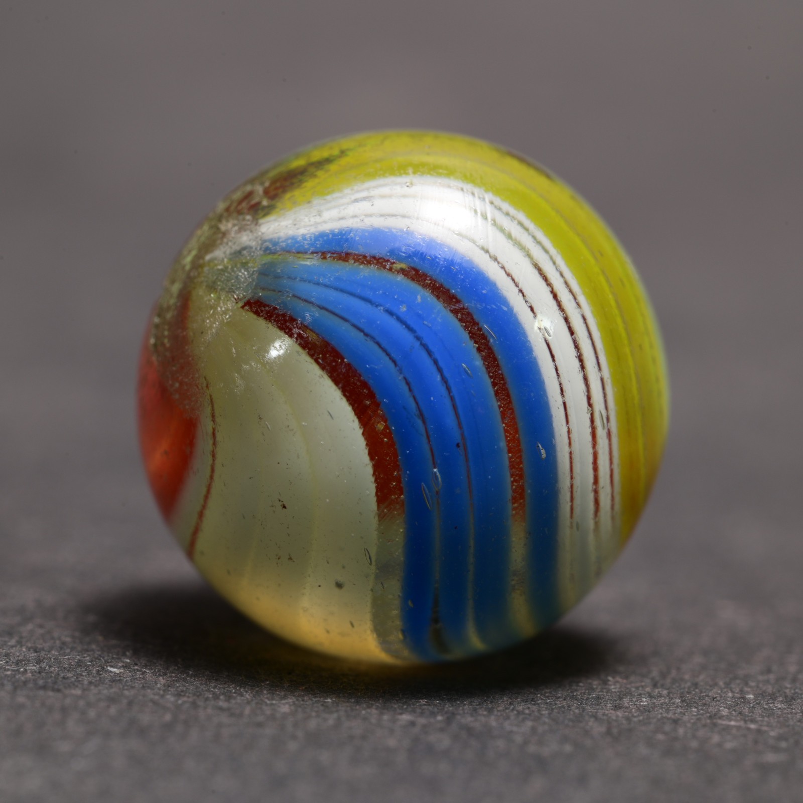 Joseph’s Coat German Handmade Antique Marble Rare Beachball Panels 17.7mm 11/16″