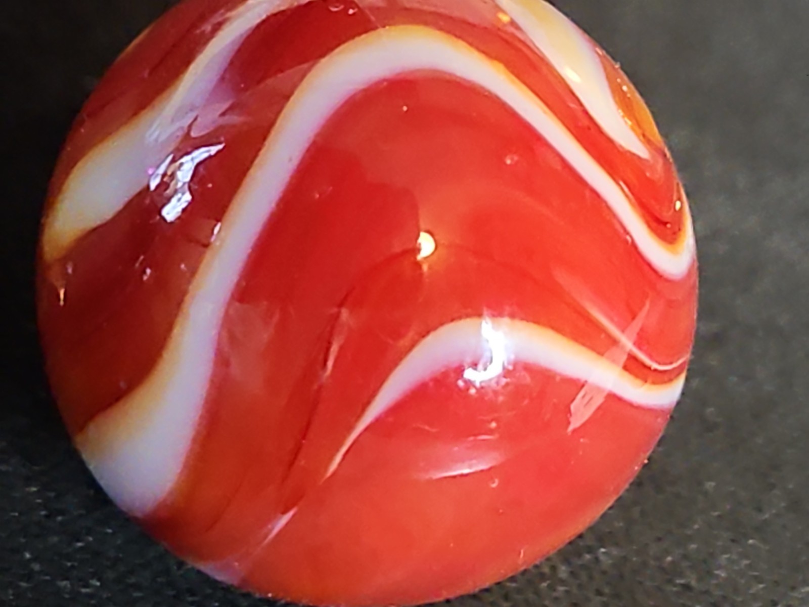Rare 7/8″ Christensen Agate Co. (CAC) Flame Swirl Shooter Marble – Mint,…
