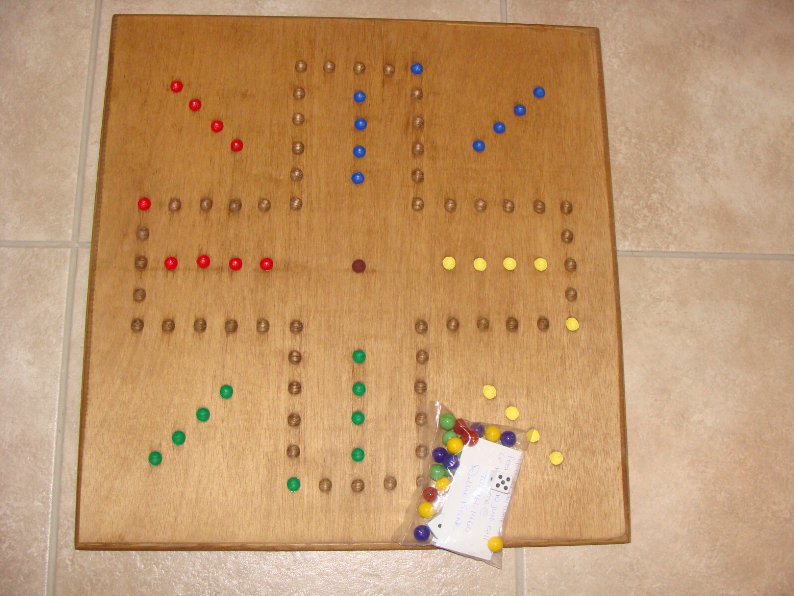 Easter Gift Marble Wahoo Sorry Aggravation Game Hand made. Wahoo 1