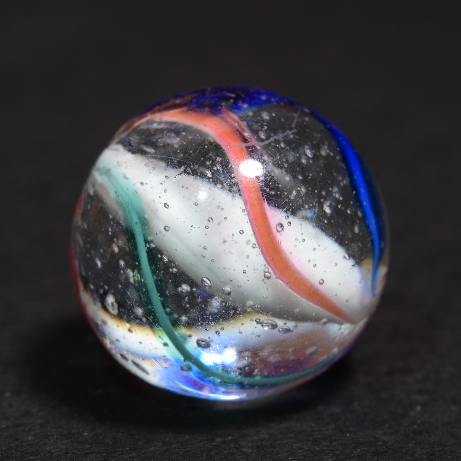 Solid Core German Handmade Antique Marble Classic Bubbly Design 14.5mm 9/16”