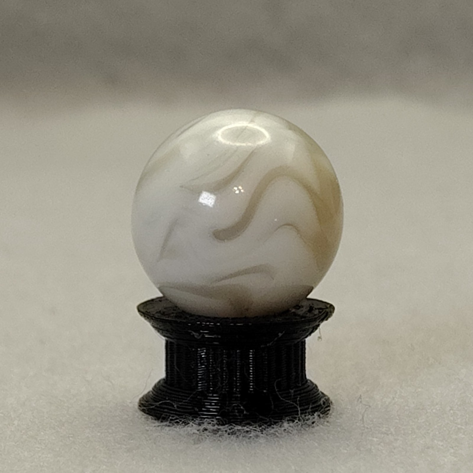 17mm Translucent Swirl Marble Tan & White Alley? Gorgeous! M-