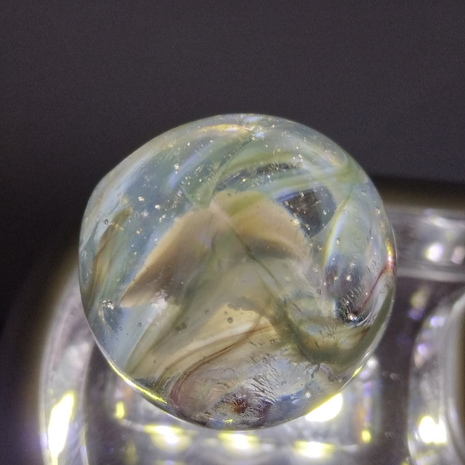 0.65″ Vintage Marble- Vitro Akro Alley Ravenswood Cat Eye Swirl- Quick List #Q30