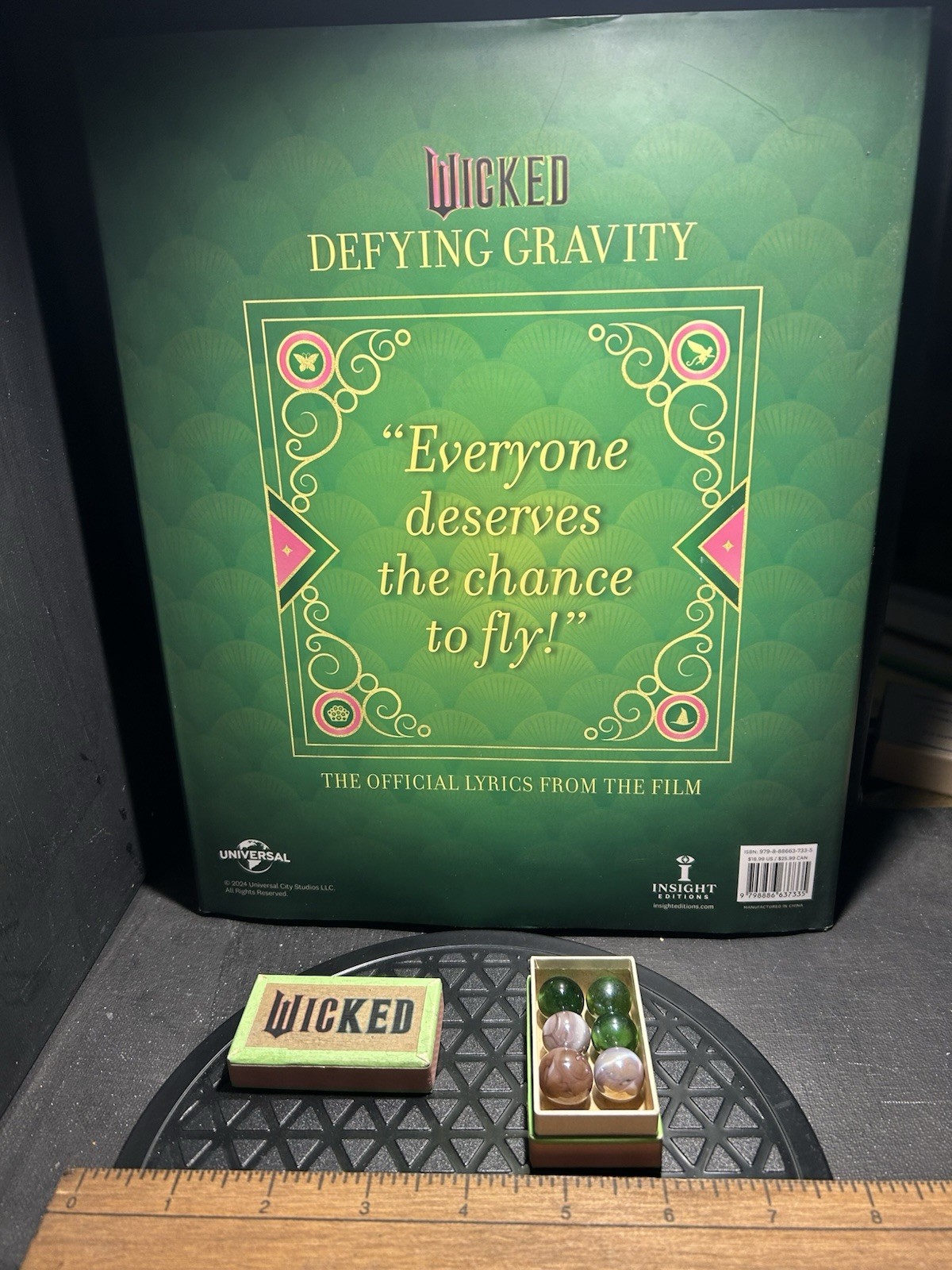 Wicked Illustrated Lyrics Book Hardcover And Vintage Box With Marbles Fan Art
