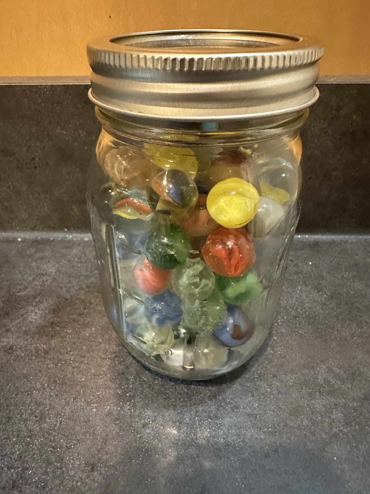 jar of vintage marble