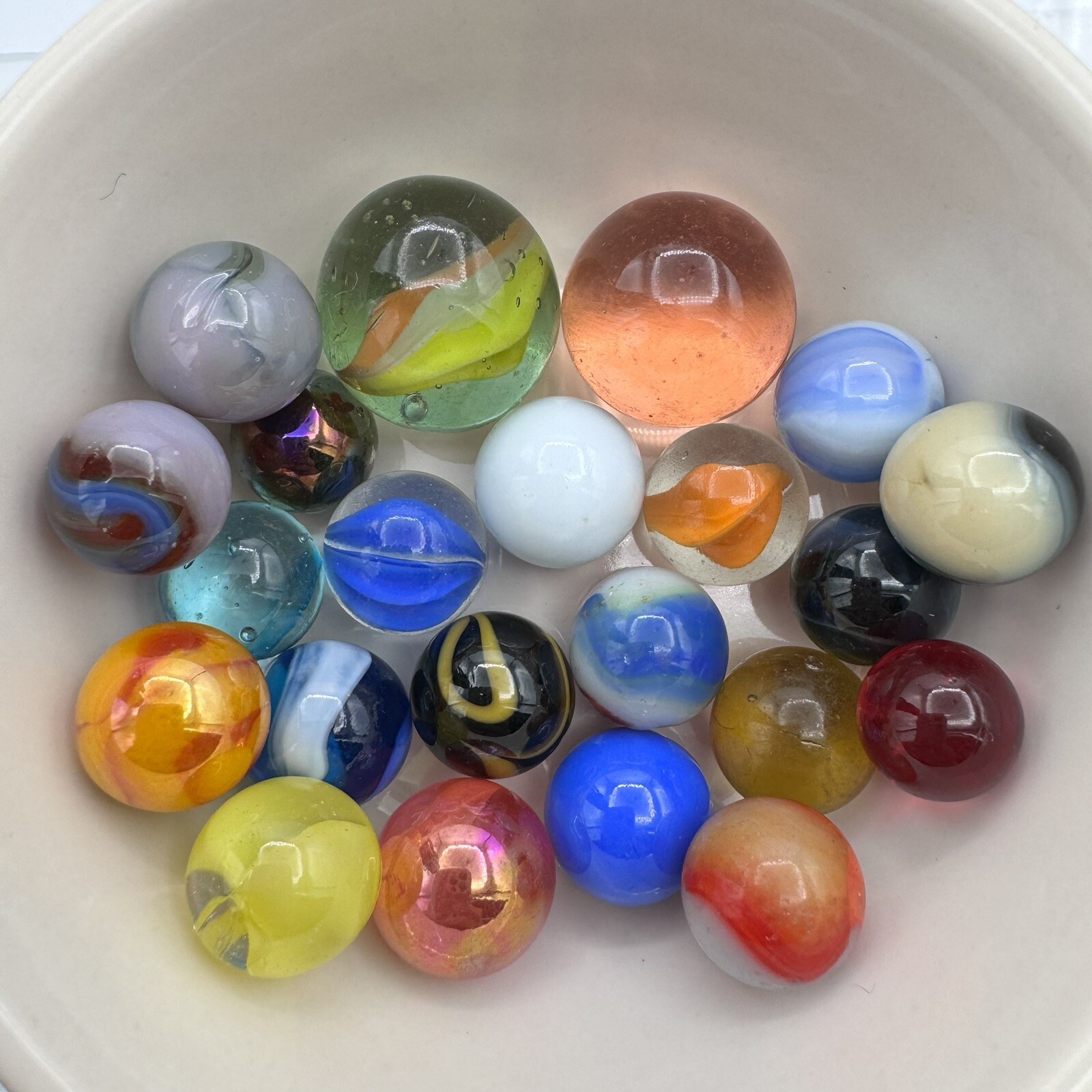 Vintage Marble Lot Of MARBLES UV Reactive Cadmium Uranium Lot #80