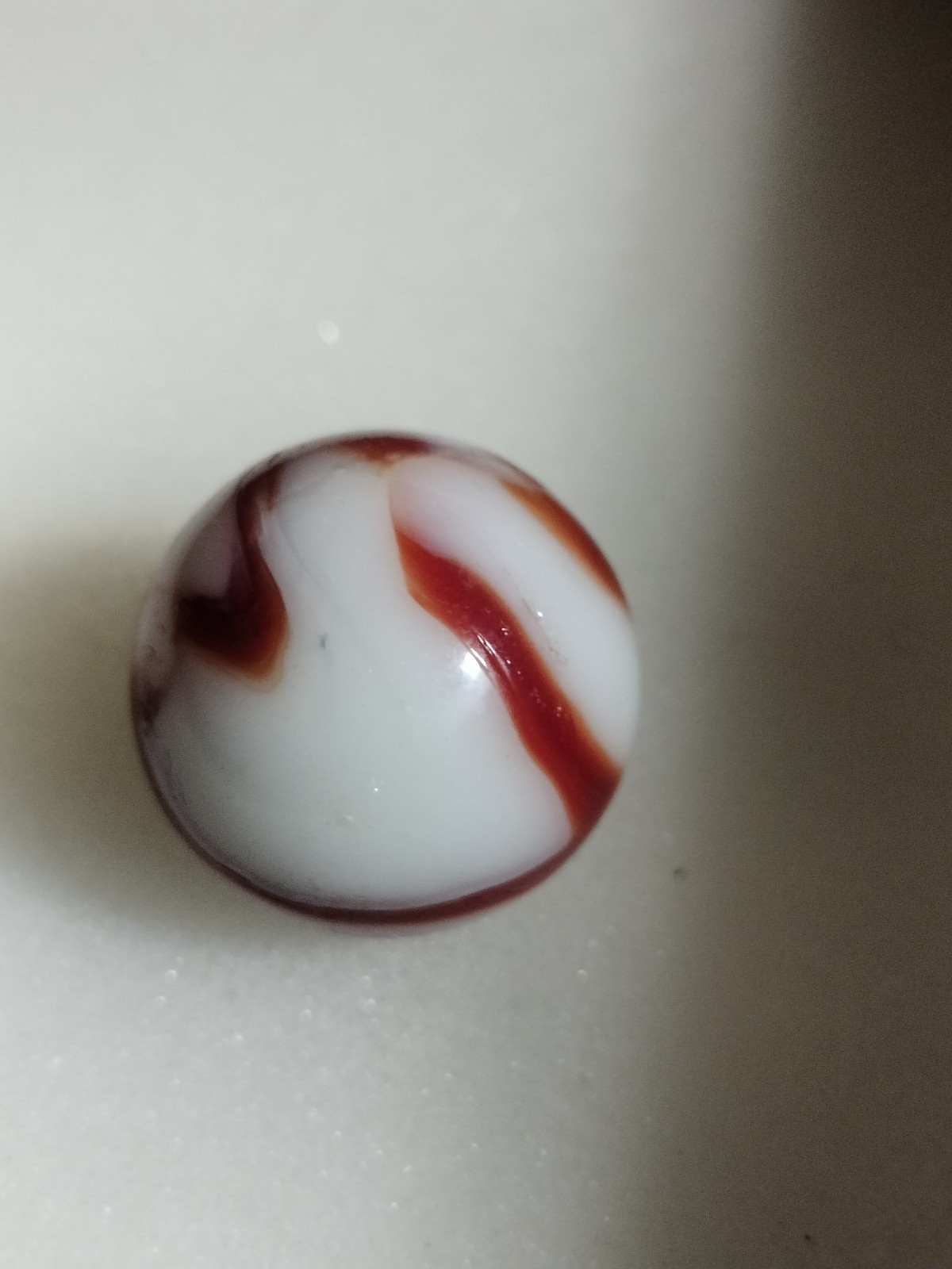 Peltier Red Zebra SHOOTER Marble 13/16 Inches NLR Miller Swirl
