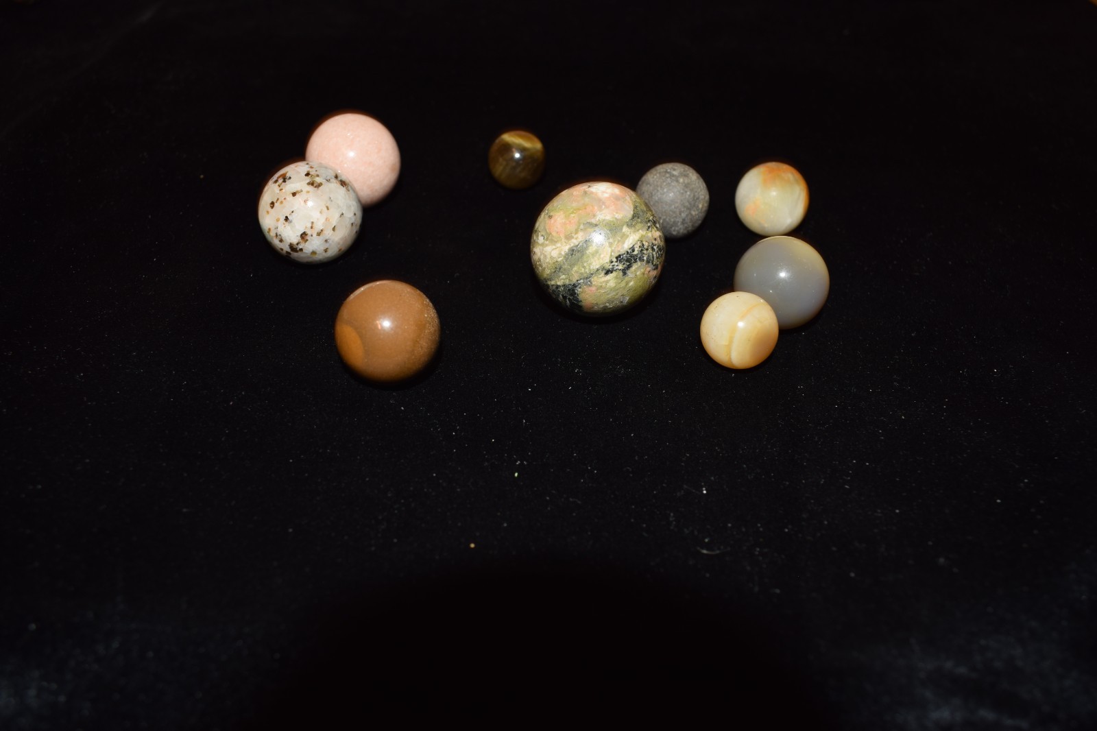👀⏩ Lot of 10 Choice Picks Mixed 👽 Mineral Collector Marbles mixed sizes ⭐