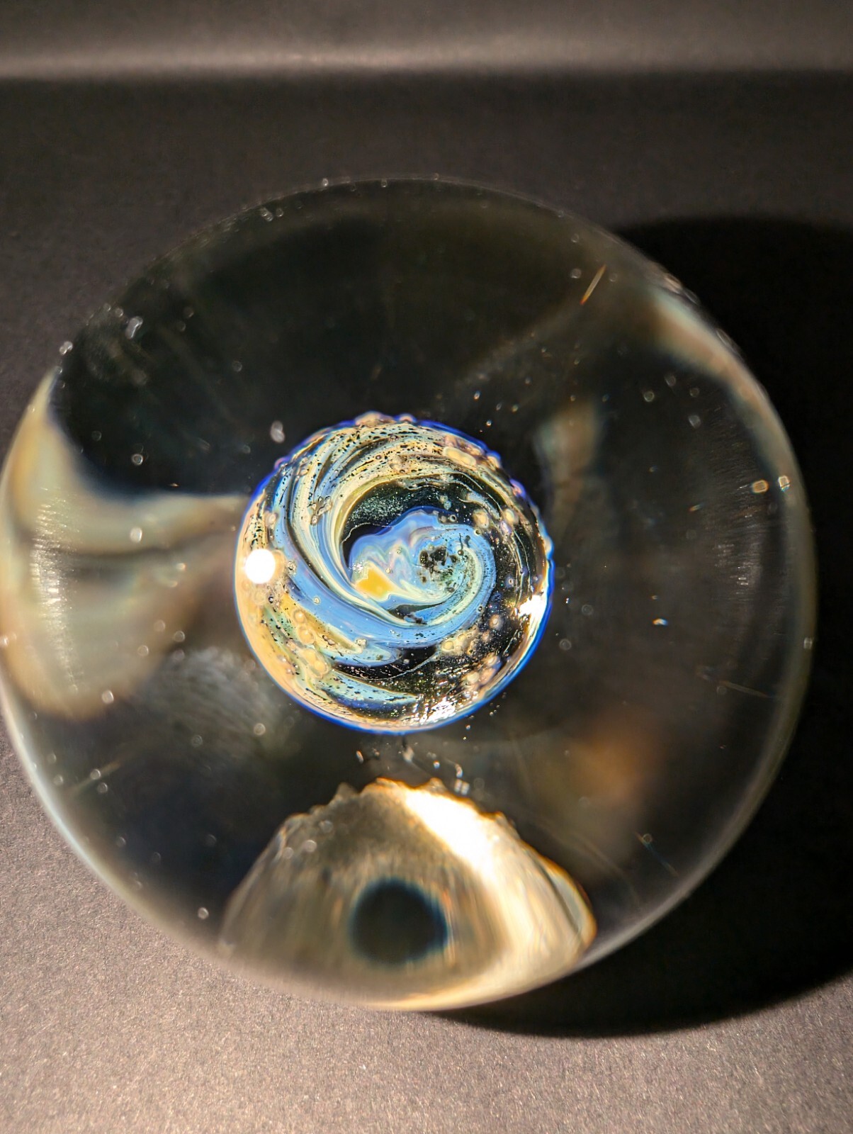 Contemporary Art Glass Galaxy Marble 2.32″ Borosilicate MIB Handmade Koutsouros