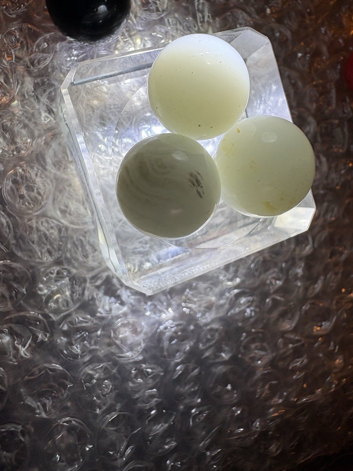 Vintage a lot of 9 marbles, Opaque, Clearies, Sea Foam Frosted, Misc. 1920s-30s