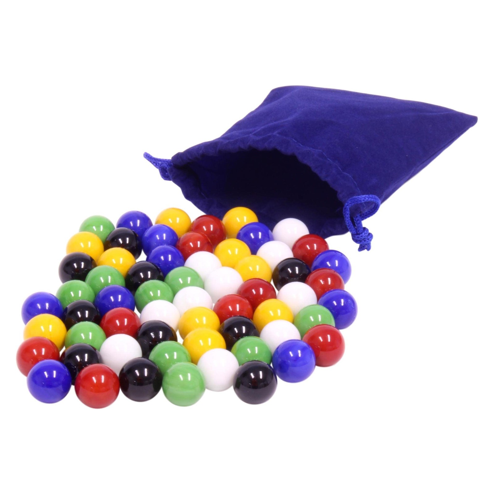 Glass Marbles 60 Pack 5/8″ (16mm) Diameter – 10 Colors for Chinese Checkers