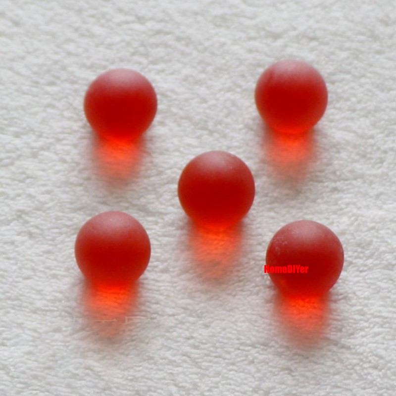 6mm-30mm Frosted Coloured Glass Beads Round Balls Toys Fish Tank Vase Decoration
