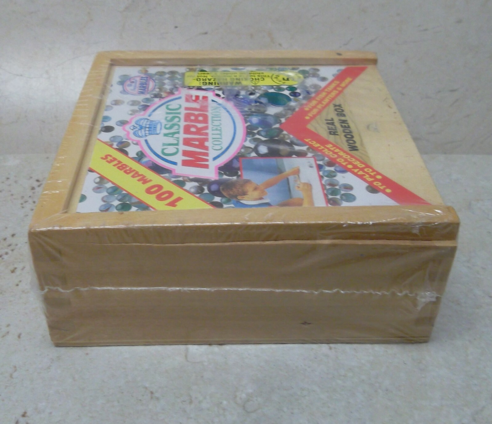 NEW Imperial Classic Marble Collection 100 Marbles Wood Box NEW Sealed NOS