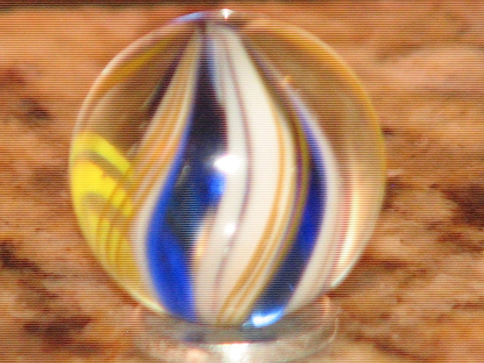 .667 inch dia. Antique German swirl marble