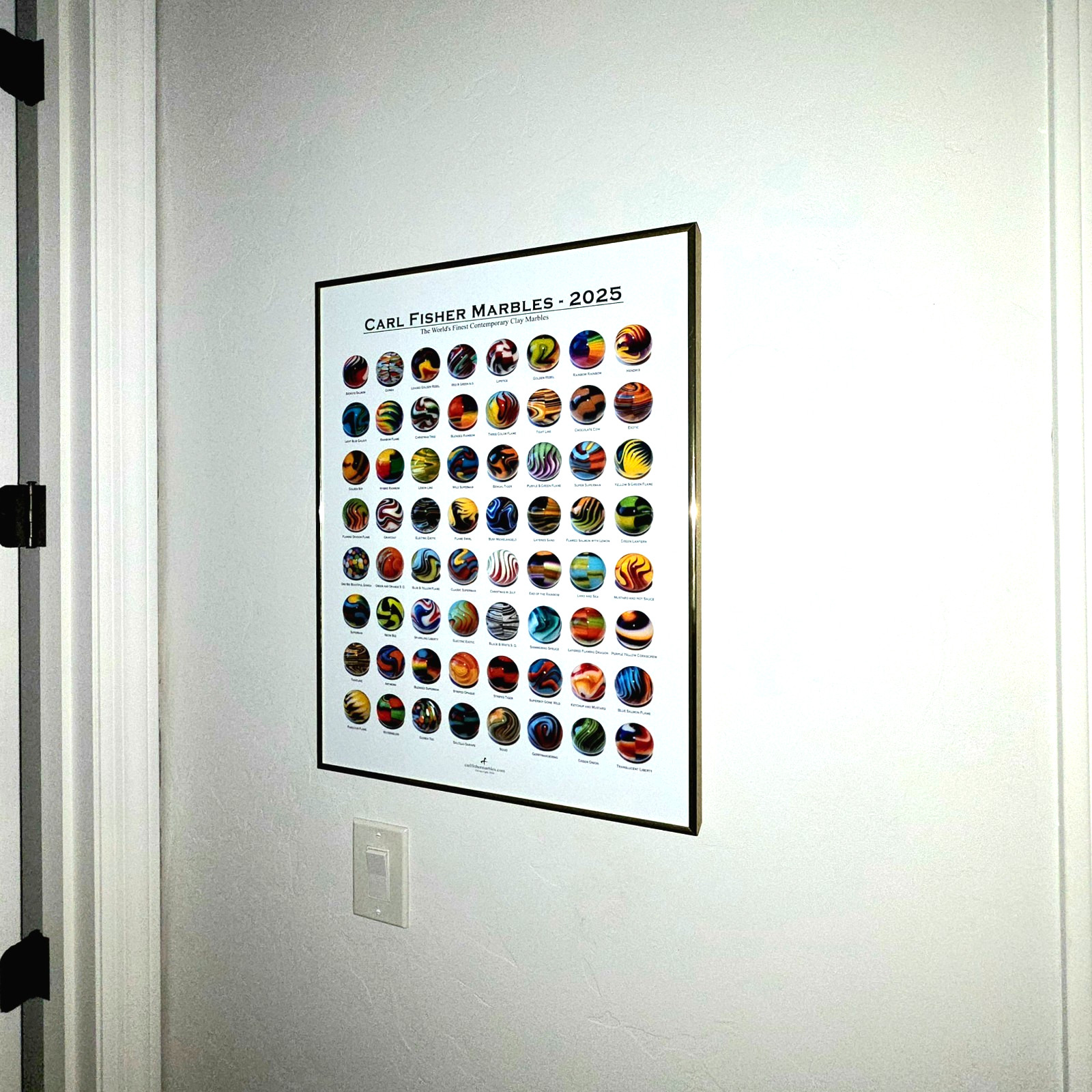 Carl Fisher 2025 Marbles Poster Contemporary Marble Artist Peltier Christensen