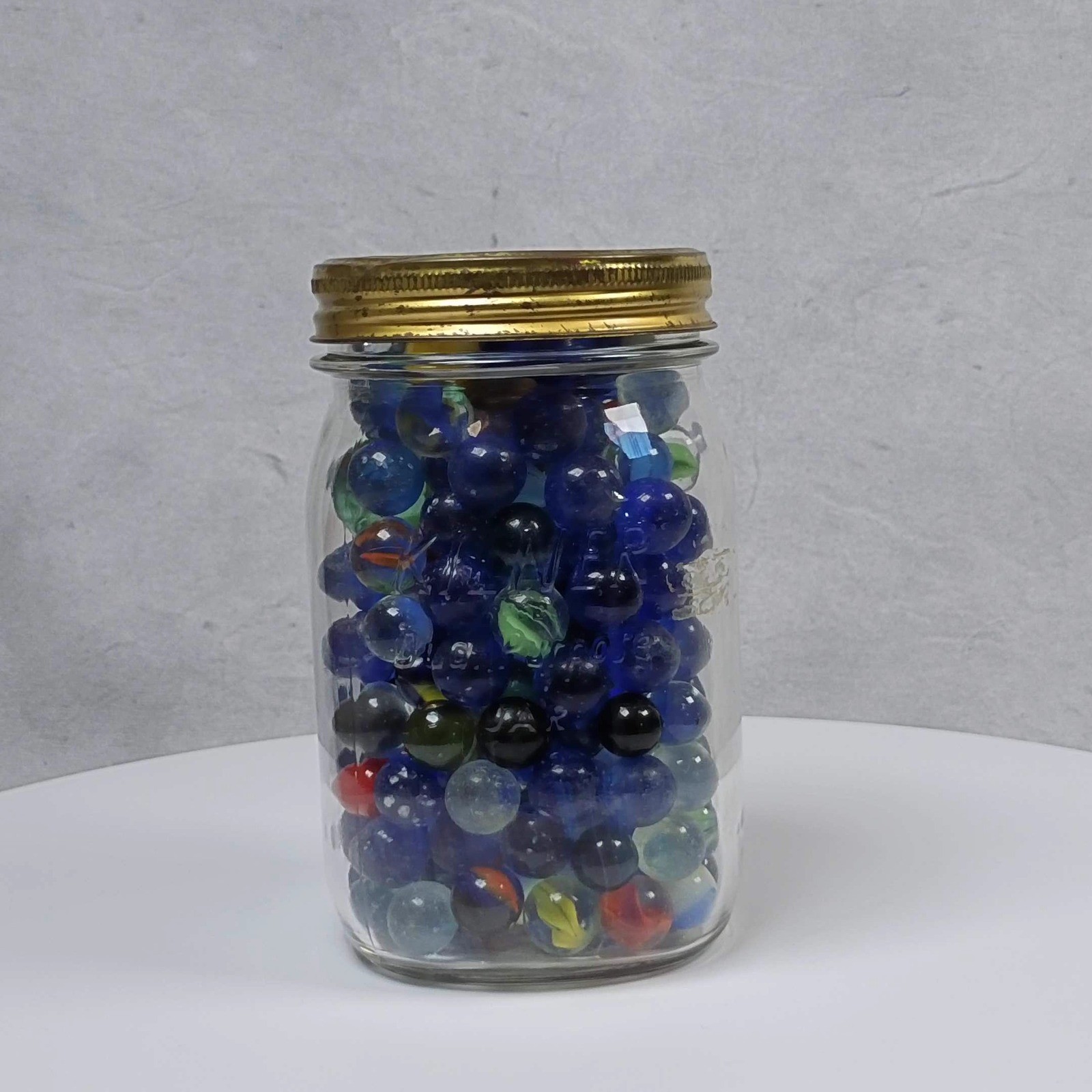 Kilner Dual Purpose Jar with 190 Assorted Glass Marbles Vintage Collection