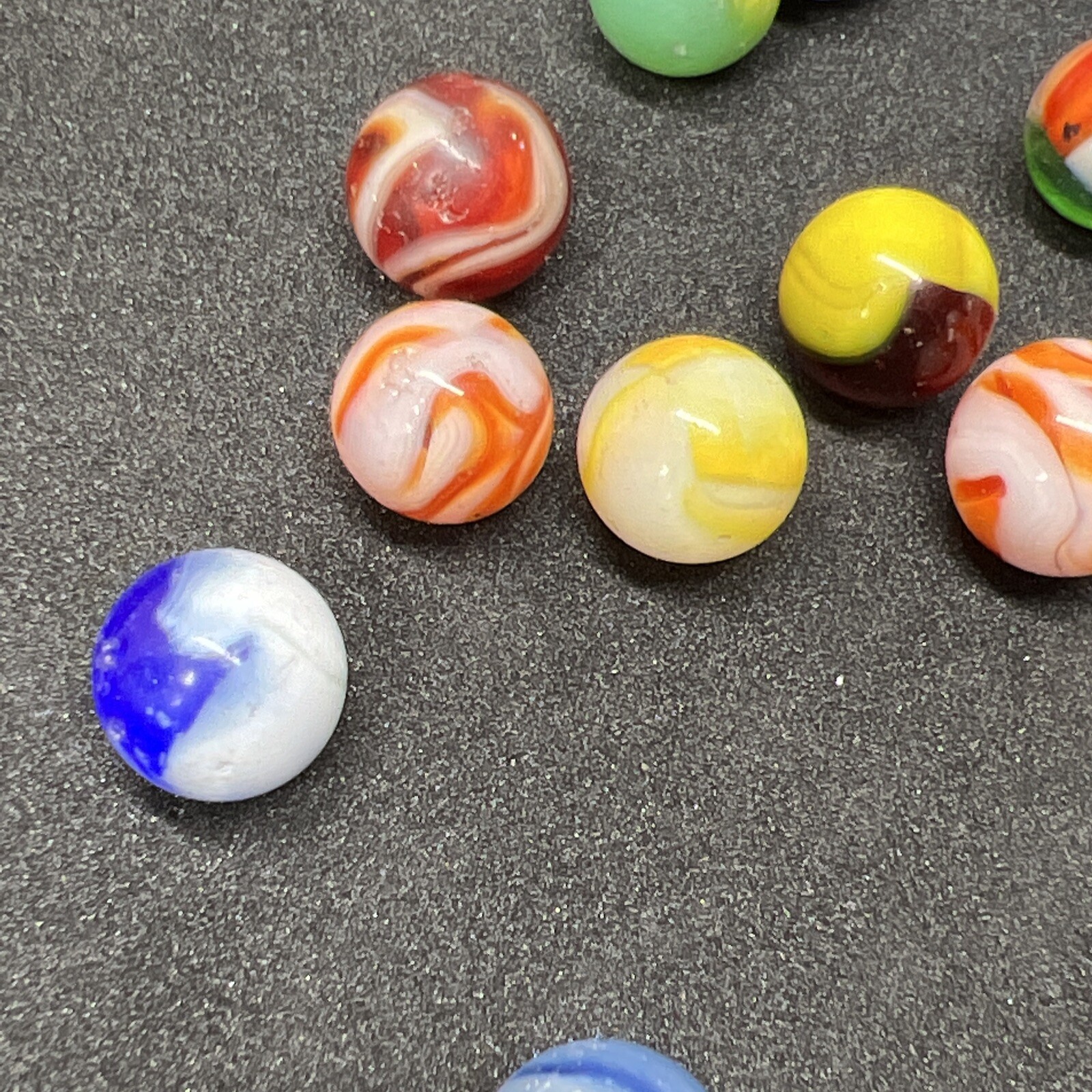Vintage Akro Agate Peltier Christensen Glass Swirl Marble (20 Lot) Nice!