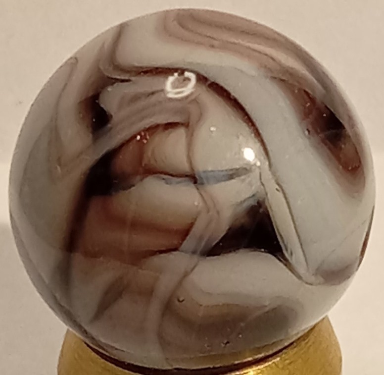 Vintage MYSTERY DRIZZLE MARBLE – CHAMPION ALLEY HEATON Ravenswood WV Swirl ?????