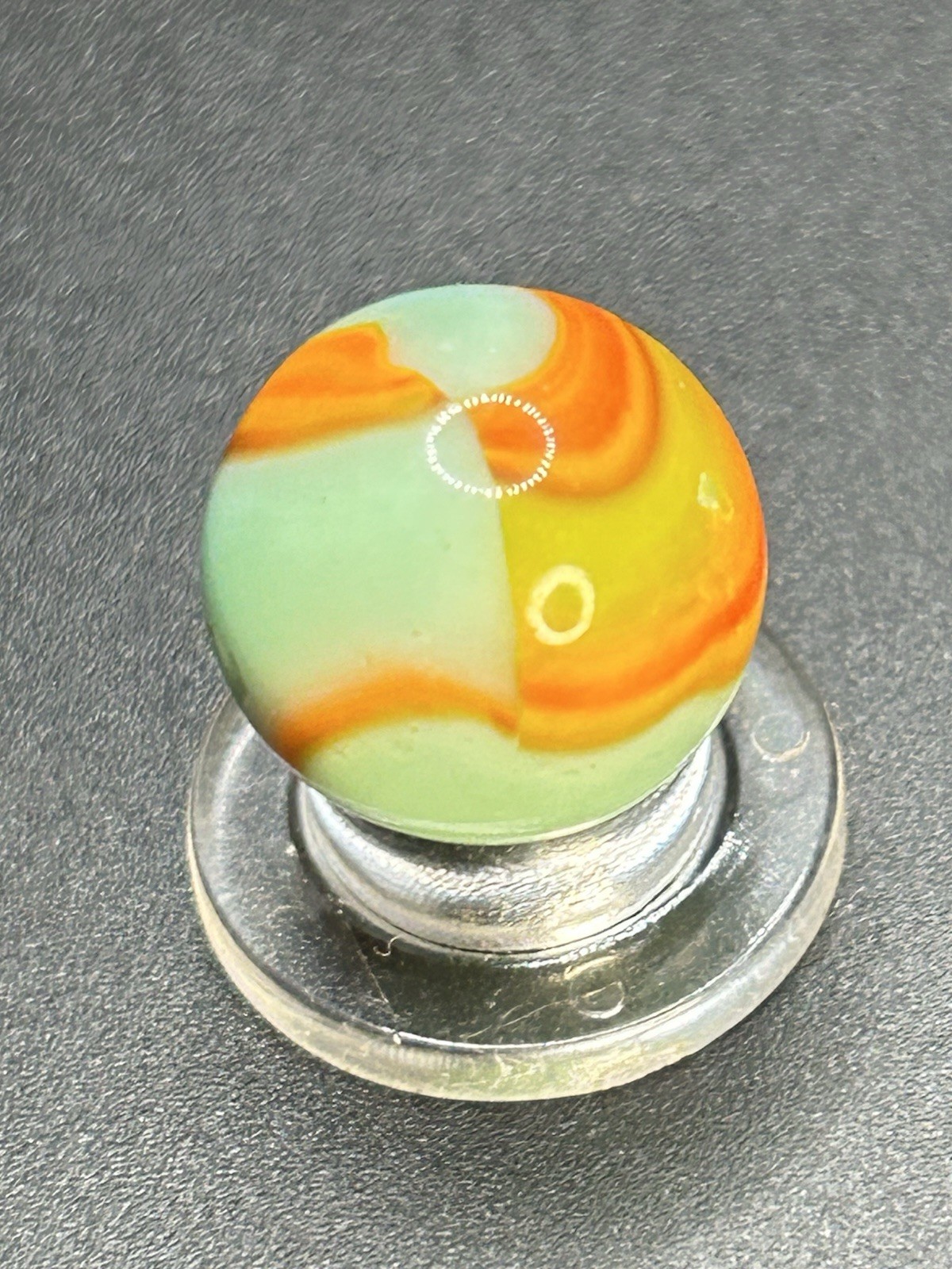 Vintage Peltier Electric “ Sea Foam Cub Scout”Marble 0.591”