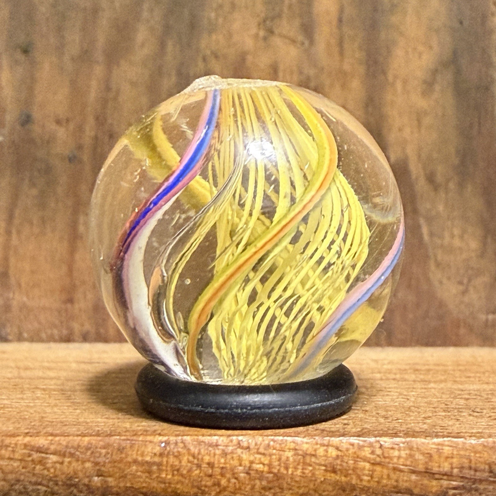 Antique German Handmade Latticinio Swirl Marble 11/16” Mint(-) | 329