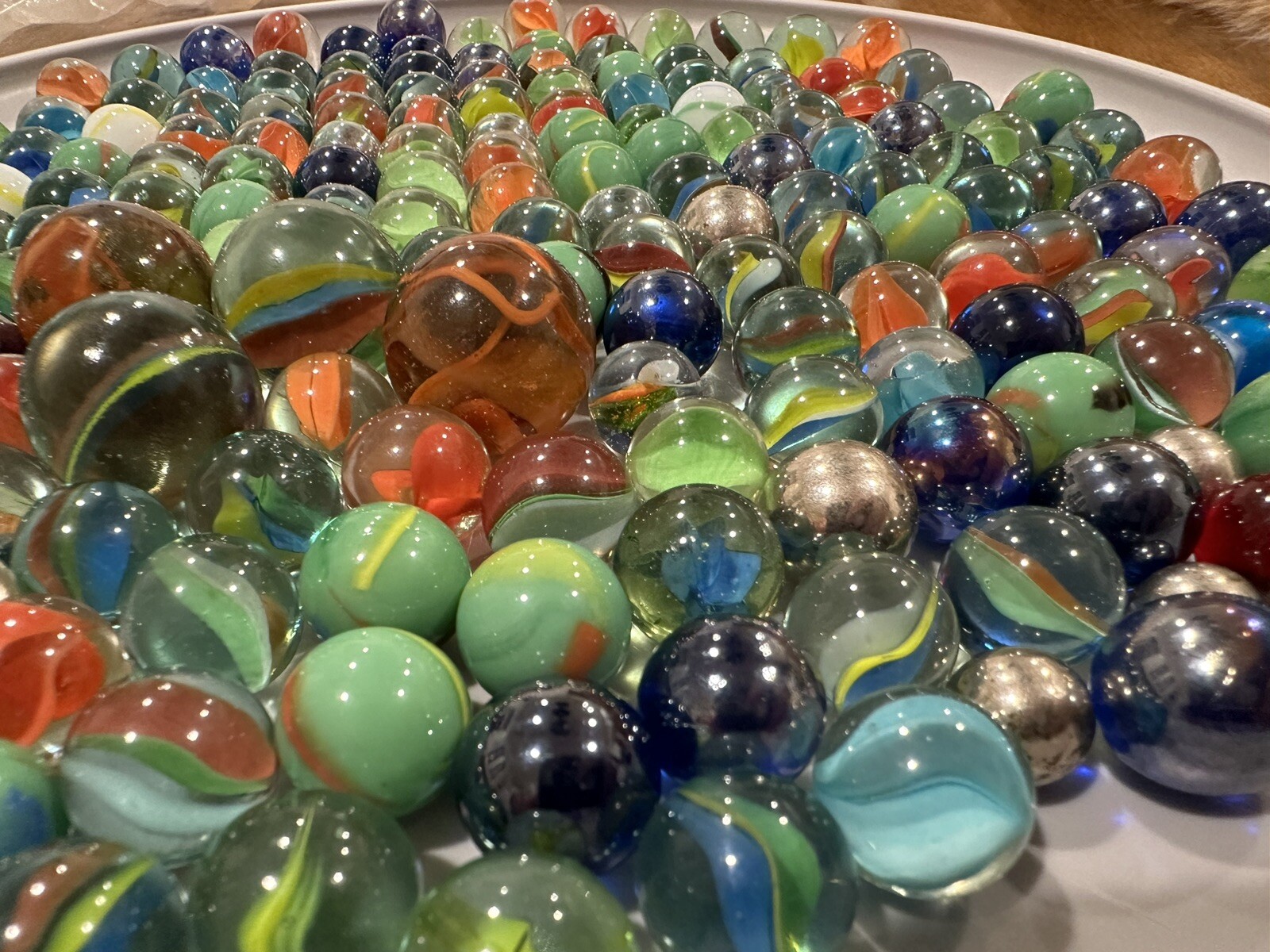 150+ Vintage Glass Marbles 2+ POUNDS Mixed Lot Mosaic Art Floral Vase Project