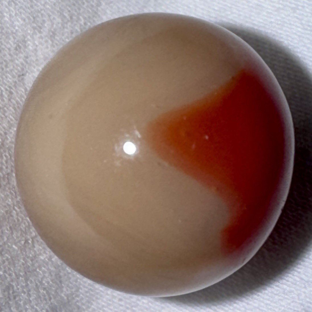 Vintage Vitro Agate Red Eyed Biscuits & Gravy Marble, 0.62 in, Mint