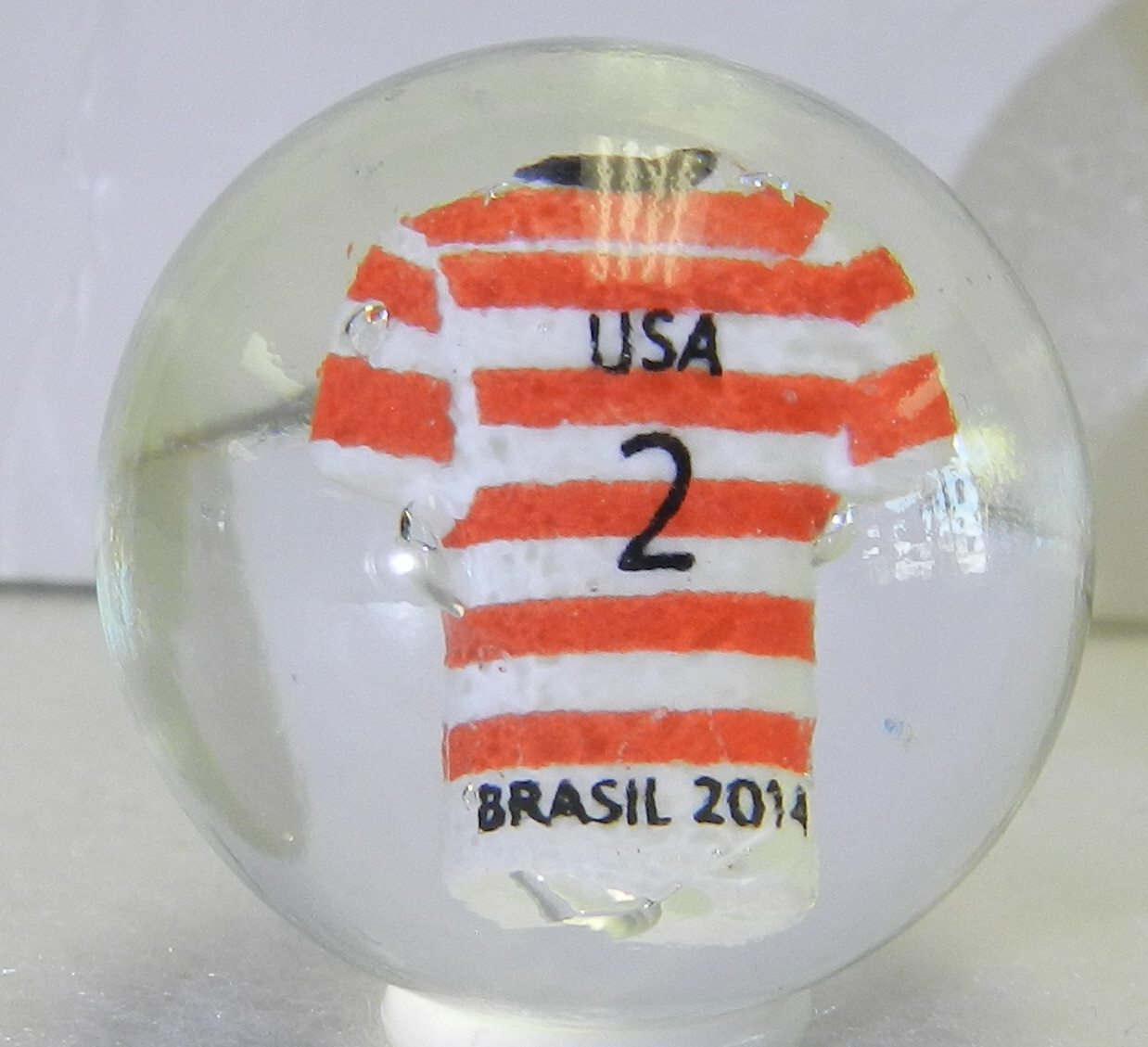 #17750m USA Soccer or Football Contemporary Jersey Sulphide Marble 1.34 Inches