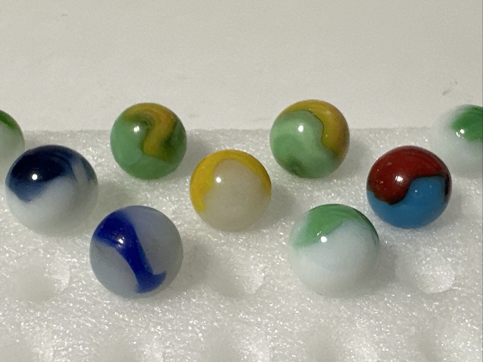 404 Lot Of 12 Peltier Peerless Patch Marbles!