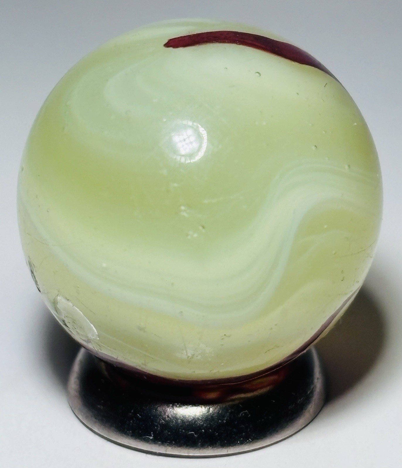 Big Boy Vintage Lemonade OXblood Swirl Marble .77” Near Mint- Condition