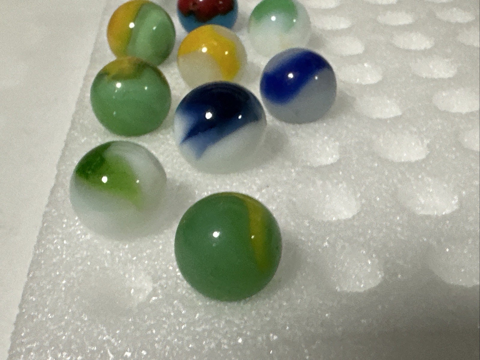 404 Lot Of 12 Peltier Peerless Patch Marbles!