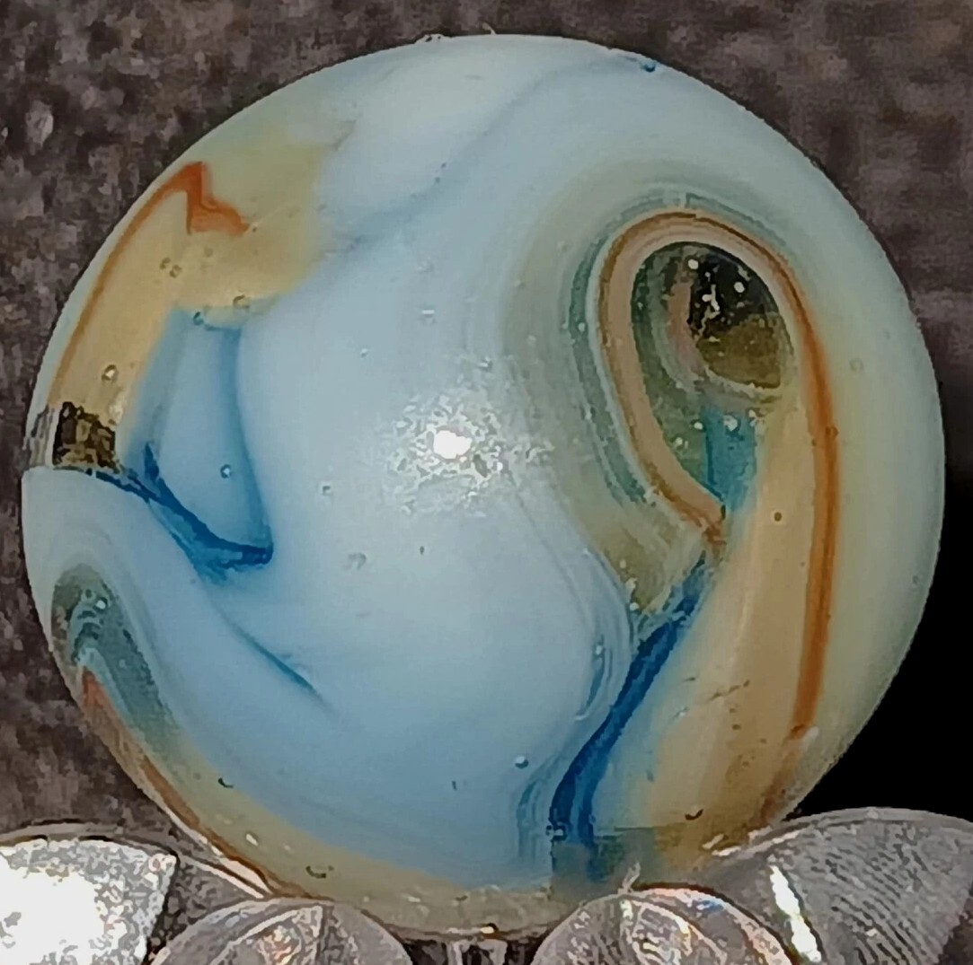 (HTF) Vintage Ravenswood Swirl Marble. .65″ Mint. TOP SHELF KEEPER
