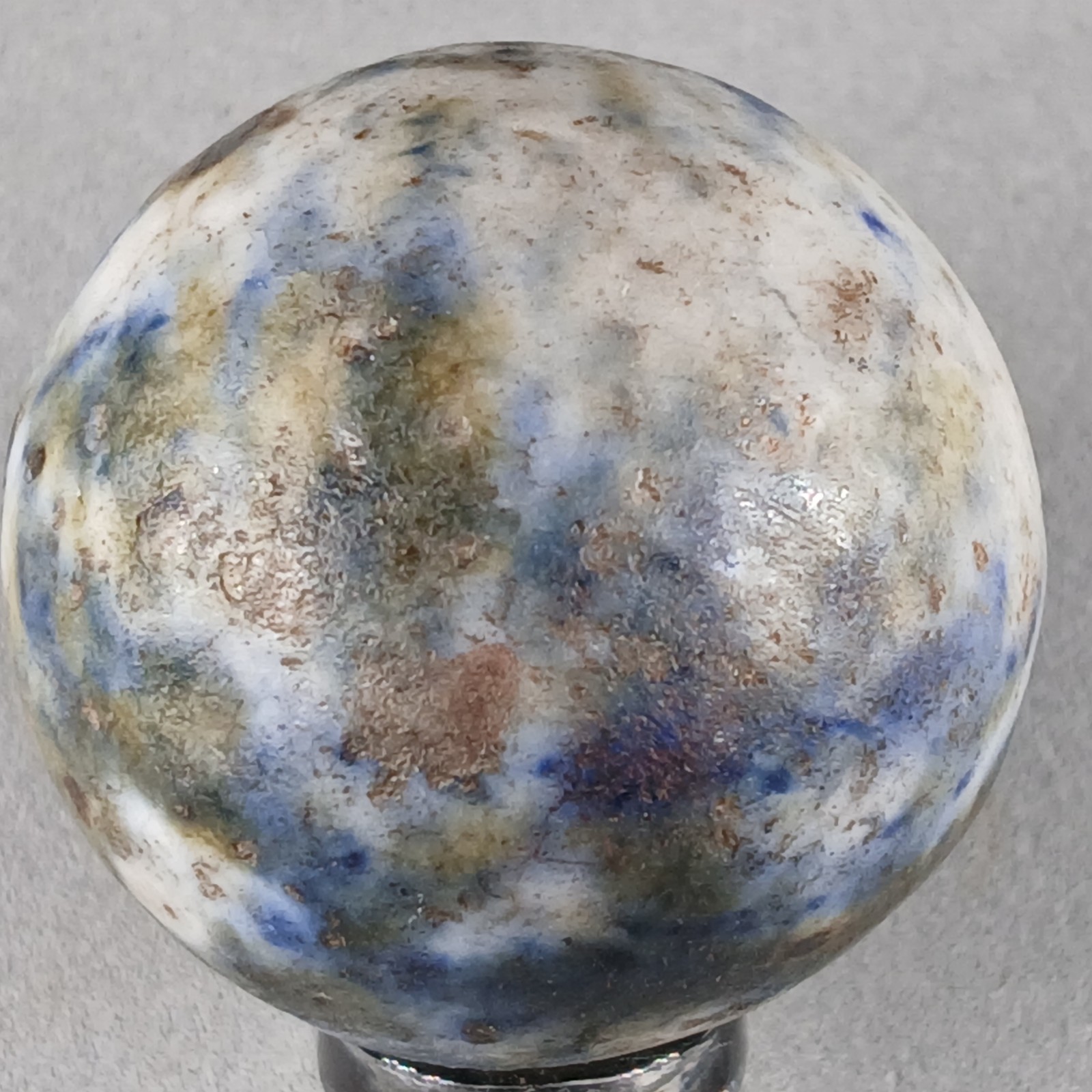Large Vintage Fancy Bennington Clay Marble 1.14 Inches Near-Mint Condition