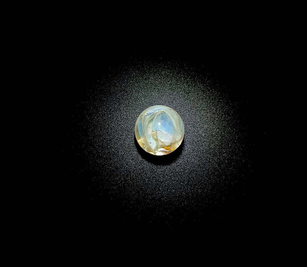 .94” “Close Encounters” Eye .999% Fine Silver Design Glass Art Eyeball Marble
