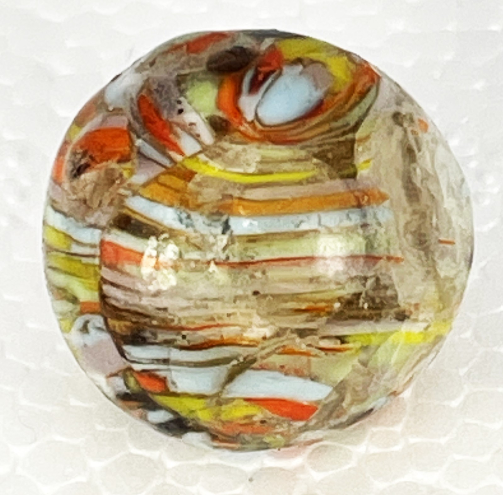Christensen Agate Company Guinea Clear Base Marble – .681″
