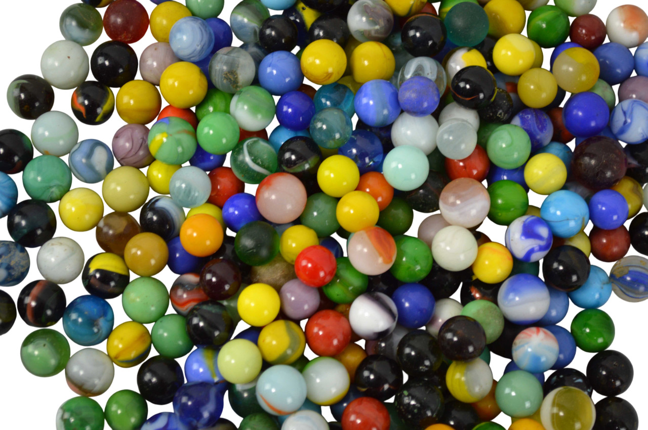 Vintage Player Marble Lot 300+ Mix Variety Unique Collection 13mm-16mm
